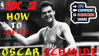 NEW NBA 2K22 Best Oscar Schmidt face creation Tutorial EVER [upl. by Huberto]