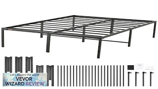 VEVOR 18 Inch Full Metal Bed Frame Platform No Box Spring Needed Review [upl. by Auqinu]