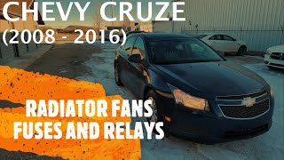 Chevrolet Cruze  RADIATOR  COOLING FAN FUSE AND RELAY LOCATION 2008  2016 [upl. by Lienaj50]