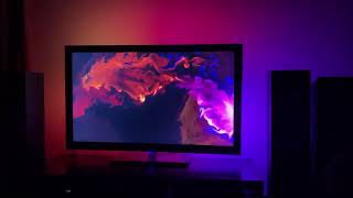 Temu LED TV Light Sync Box Audio Reactive Immersive Lighting System Fluid App [upl. by Ahsiekram]