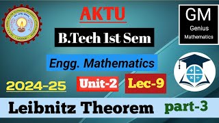 Unit2  Lec9  Calculus  Leibnitz Theorem  part3  engg mathematics  btech 1st year [upl. by Yellah]