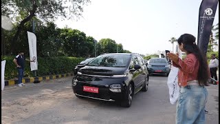 The MG Windsor EV  Indias First Intelligent CUV  National Media Drive  Flag Off [upl. by Arbua]