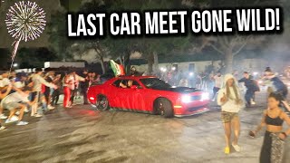 LAST CAR MEET OF THE YEAR TURNS INTO HUGE TAKEOVER [upl. by Ardine]