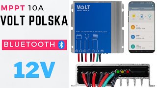 Volt Polska 10A 12v 120W sterownik MPPT do ładowania akumulatora  bluetooth android ios 50V [upl. by Zigmund861]