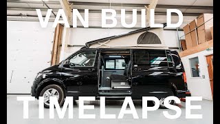 30 day VW Campervan TIME LAPSE  Amazing PRO van conversion done in 15MINS Vanlife Timelapse [upl. by Adnilrem]