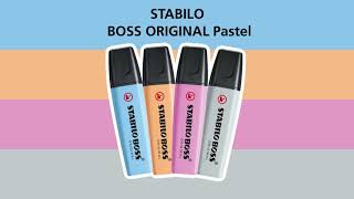 4 new colors of STABILO BOSS ORIGINAL pastel from March 2021 onwards [upl. by Anoyek]