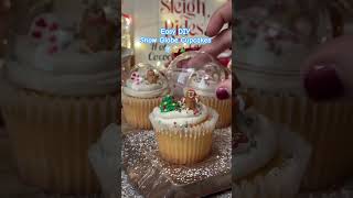 Easy DIY Snow Globe Cupcakes holidayseason holidaytreats diyproject christmascupcakes [upl. by Enyaj916]