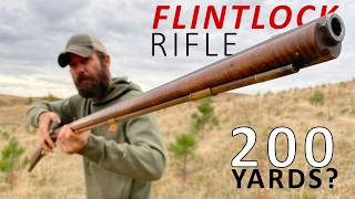 How Accurate is a FLINTLOCK Rifle 200 Yards Black Powder [upl. by Artenal733]