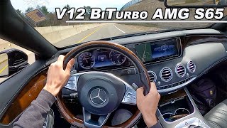 MercedesAMG S65 Cabriolet  621hp V12 BiTurbo ROCKET Convertible POV Drive [upl. by Ahseinod161]