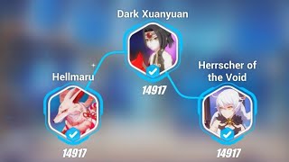 Honkai Impact 3 Sim Battle Custom Hellmaru 14917 Dark Xuanyuan 14917 Herrscher of Void 14917 [upl. by Joella]