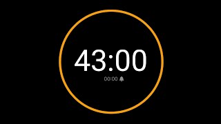 43 Minute Countdown Timer with Alarm  iPhone Timer Style [upl. by Nairdad]