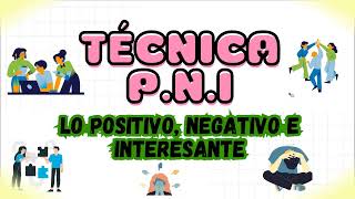 TECNICA PNI LO POSITIVOLO NEGATIVO Y LO INTERESANTE [upl. by Trebuh]