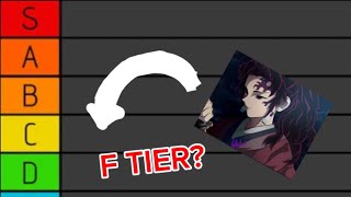 Demon slayer blood demon artbreathing style tier list 😈😃 [upl. by Alenoel]