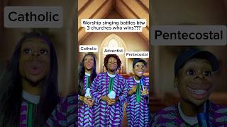 Singing battle between 3 churches who won  comedy shorts [upl. by Helga520]