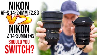 Nikon AFS 1424 F28G VS Nikon Z 1430 F4S  Should You Switch [upl. by Houlberg]