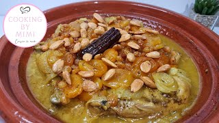 Tajine de poulet aux abricots raisins secs aux amandes [upl. by Molli]