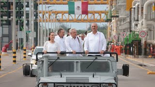 Inicio de producción de la refinería Olmeca desde Paraíso Tabasco [upl. by Yt]