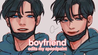 boyfriend edits my speedpaint  quarantine kageyama [upl. by Bywaters]