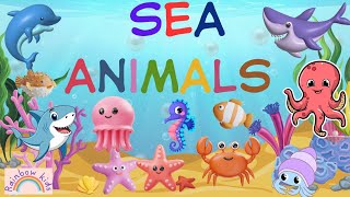 Sea Animals for kids  Aquatic Animals Names and videos English Vocabulary [upl. by Orten]