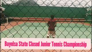 Bayelsa State Closed Junior Tennis Championship in Yenagoa [upl. by Nissensohn]