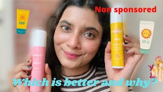 Which Aqualogica sunscreen is better  which one you should use✨ skincare sunscreen [upl. by Bevis]