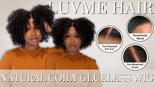 Natural  Affordable  Beginner Friendly Afro Kinky Curly Wig  ft LuvMe Hair  Tan Dotson [upl. by Tezzil818]