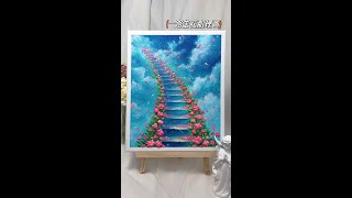 Is this the real way to produce flowers Quartz sand texture painting Zero basic learning paintin [upl. by Lasonde]