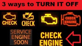 3 ways to turn off CHECK ENGINE without scanner EASY [upl. by Yrad]