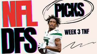 Week 3 TNF DFS Showdown Picks amp Strategy  Top Plays amp Lineup for Patriots vs Jets at DraftKings [upl. by Egwan]