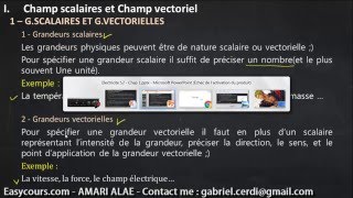 2  Grandeur Scalaire et Vectorielle  Electricite SMPC [upl. by Lubbi]