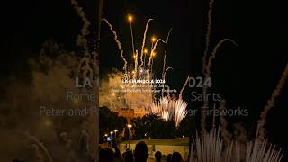 🎆 La Girandola Rome celebrates Patron Saints Peter and Paul Shorts Rome Italy Fireworks Travel [upl. by Bekah688]