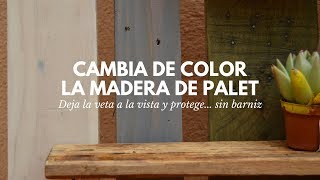 Cómo pintar madera de palet y protegerla para el exterior sin usar barniz [upl. by Oira]