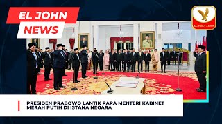 Presiden Prabowo Lantik Para Menteri Kabinet Merah Putih di Istana Negara [upl. by Tail]