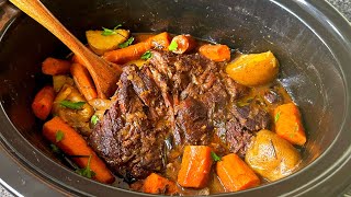 Hundreds of 5Star Reviews Slow Cooker BEEF POT ROAST Recipe Super Flavorful and Tender [upl. by Ayardna]