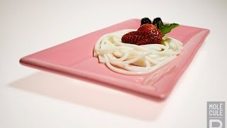 Molecular Gastronomy  White Chocolate Spaghetti Recipe [upl. by Larimore]