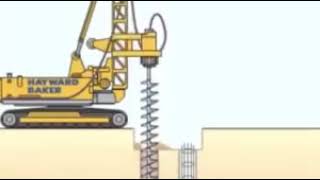 Civil engineering UNDER REAMED pile foundation BULB INSTALLATION [upl. by Aelc792]