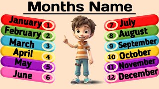 Months Name  Months Name in English  Months in Year [upl. by Nelleh]