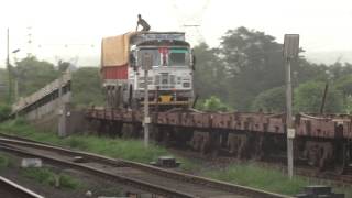 Trucks Loading On RoRo Train at Kolad Konkan Railway [upl. by Sparrow]