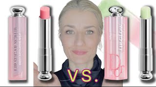 Dior Addict Lip Glow Minty Rose vs Dior Addict Lip Glow Scrub 001 Pink [upl. by Tybald]