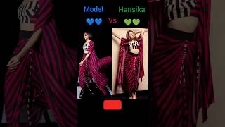 Model vs Hansika Motwani hansikamotwani hansika model fashion shortsfeed trendingshorts like [upl. by Kceb]