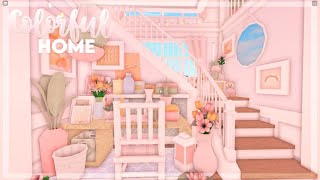 2 Story Colorful Family Home  Roblox Bloxburg Speed Build  ❁ [upl. by Ainex]