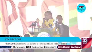 Ayariga warns Mahama and Bawumia to use peaceful language in election campaigns [upl. by Aelhsa]