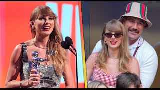 Taylor Swift MAKES HISTORY at VMAs Thanks Travis Kelce During Speech [upl. by Llirret]