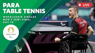 Para Table Tennis  Wheelchair Men’s Singles SemiFinals  Day 10  Paris 2024 Paralympics [upl. by Ecirual130]