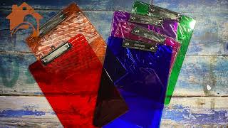 6 Pack Plastic Clipboards Colored Transparent Clear Clip Boards [upl. by Yeuh]