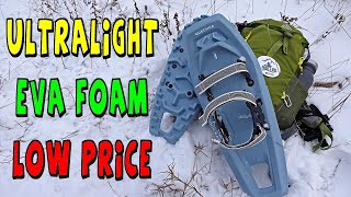 best low budget foam snowshoes  Decathlon Quechua Sh100 easy snowshoes [upl. by Oremoh]