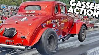 GASSERS Go WILD at Knoxville Dragway  Southeast Gassers Association [upl. by Aicenet]