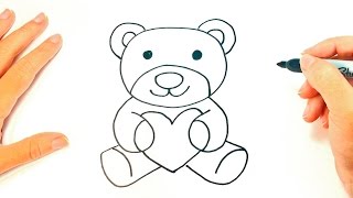 How to draw a Teddy Bear  Teddy Bear Easy Draw Tutorial [upl. by Virginie]