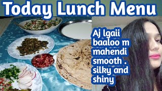 Today Lunch menu Aj lgaii baaloo m mahendi Niayaz ki Tyari Shro dailyvlog cookingvlog [upl. by Nazay299]