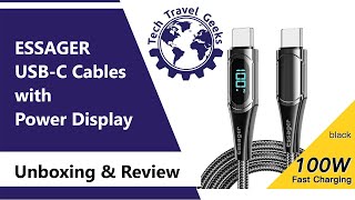 ESSAGER USBC Cables with Power Display from AliExpress  Unboxing amp Review [upl. by Philly]